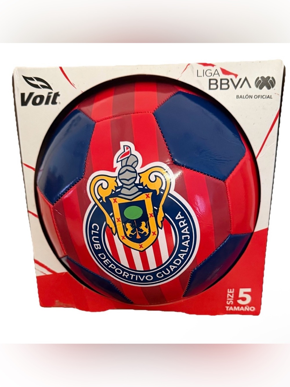 Kids Soccer Ball - Red & Blue (Club Deportivo Guadalajara)